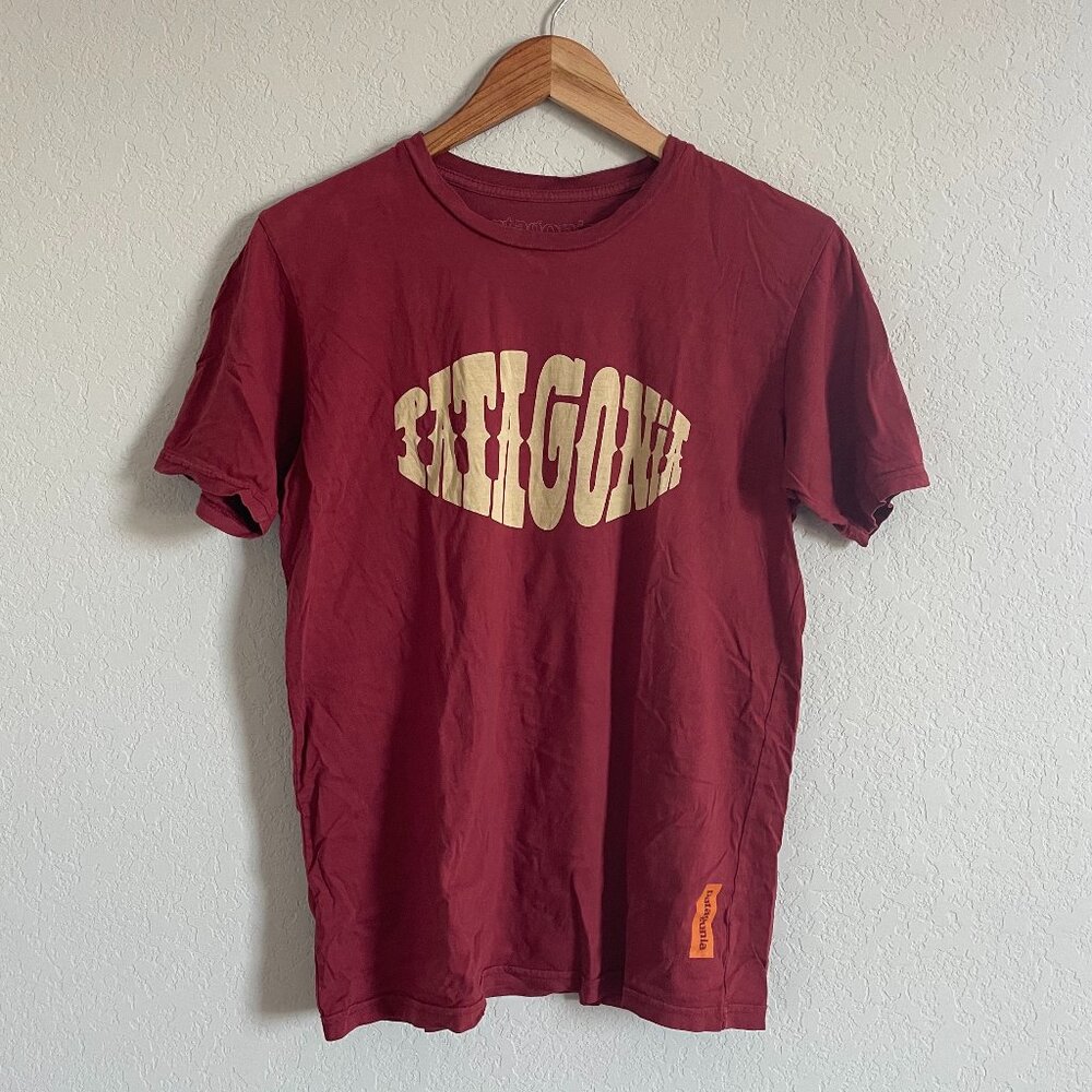 Patagonia Vintage Maroon Western Tee - XS (Oversized)
